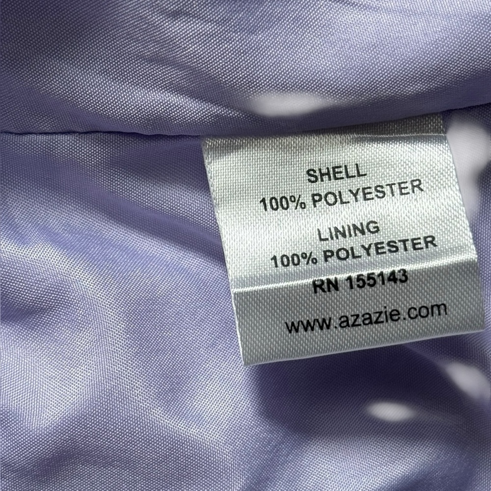 Azazie Mady purple chiffon women maxi Dress size A8 - Picture 15 of 16